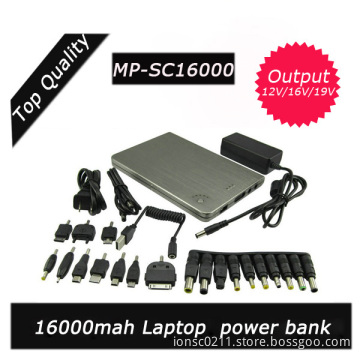 Ultra-High Capacity Multi-Voltage (5V 12V 16V 19V) External Battery Backup Charger Power Pack for Tablets, Netbooks, Notebooks